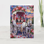 Boston Terrier Dog Valentine's Day Karte (Vorderseite)