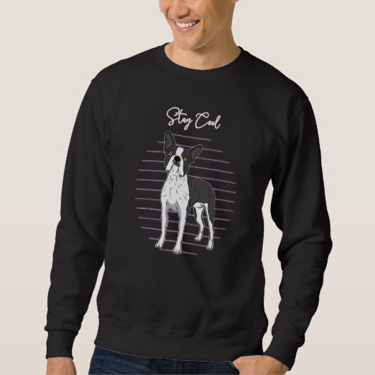 Boston Terrier Dog Vintag 1 Sweatshirt (Vorderseite)