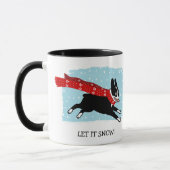 Boston Terrier Dog Wearing Red Scarf | Lass es sch Tasse (Links)