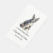 Boston Terrier Dog Wedding Dinner Serviette (Ecke)