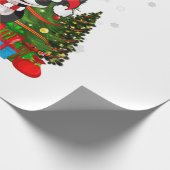 Boston Terrier Dog Weihnachten ist Geschenk Kaffee Geschenkpapier (Ecke)