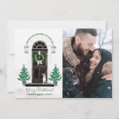 Boston Terrier Dog Weihnachtsfotokarte Einladung (Vorderseite)