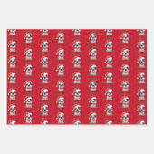 Boston Terrier Dog Weihnachtswrapping Paper Sheets Geschenkpapier Set (Vorderseite 2)