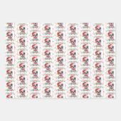 Boston Terrier Dog Weihnachtswrapping Paper Sheets Geschenkpapier Set (Vorderseite)