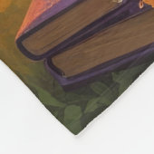 Boston Terrier Dog Whimsical Halloween Malerei Fleecedecke (Ecke)