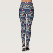 Boston Terrier Dog Winter Wonderland Weihnachtsfre Leggings (Rückseite)