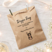 Boston Terrier Doggie Bag für Hochzeit, Gefälligke Geschenktütchen (Ausgeschnitten)