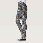 Boston Terrier Dogs Pumpkin Halloween Funny Leggings (Links)
