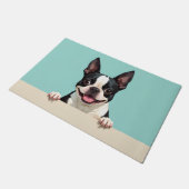 Boston Terrier Doormat Art Fußmatte (Schrägansicht)