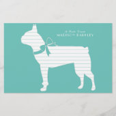 Boston Terrier Doppy Puppy Briefpapier (Vorderseite)