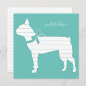 Boston Terrier Doppy Puppy Dankeskarte (Vorne/Hinten)