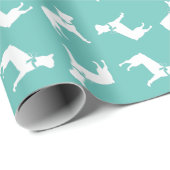 Boston Terrier Doppy Puppy Geschenkpapier (Rolleneckpunkt)