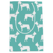 Boston Terrier Doppy Puppy Mittlere Geschenktüte (Vorderseite)