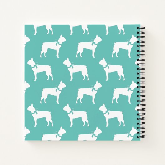 Boston Terrier Doppy Puppy Notizblock (Rückseite)