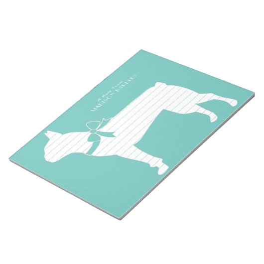 Boston Terrier Doppy Puppy Notizblock (angewinkelt)