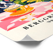 Boston Terrier Drink Kaffee, Funny Dog Wall Art Poster (Ecke)