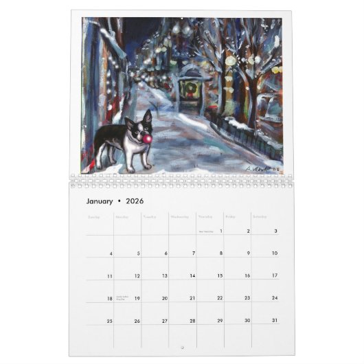 Boston-Terrier durch Kalender Angies 2011 (Jan 2026)