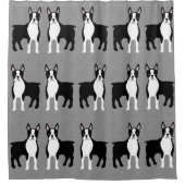 Boston Terrier Duschvorhang (Vorderseite)