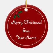 Boston-Terrier-Engels-Cartoon-Schneeflocken Keramik Ornament (Hinten)