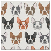 Boston Terrier Fabric Stoff (Nahaufnahme)