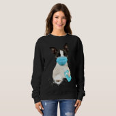 Boston Terrier Face Mask 105 Sweatshirt (Vorne ganz)