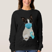 Boston Terrier Face Mask 105 Sweatshirt (Vorderseite)