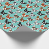 Boston Terrier Facebook Wrapping Paper - niedliche Geschenkpapier (Ecke)