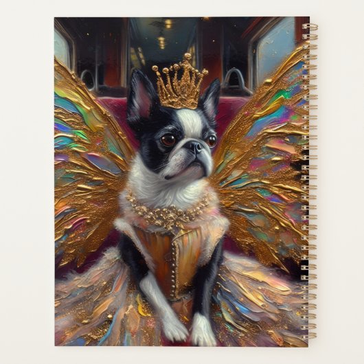 Boston Terrier Fairy Planer (Rückseite)