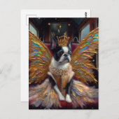 Boston Terrier Fairy Postkarte (Vorne/Hinten)