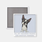 Boston Terrier Favorite Magnet (Vorderseite/Rückseite)