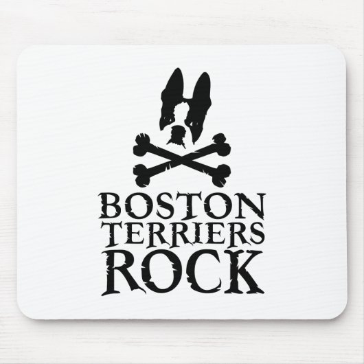 Boston-Terrier-Felsen Mousepad (Vorne)