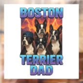 Boston Terrier Fensteraufkleber (Blatt 2)
