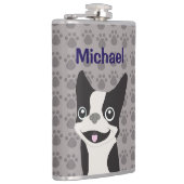 Boston Terrier Flachmann (Rechts)