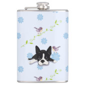 Boston Terrier Flachmann (Vorderseite)