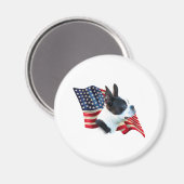 Boston Terrier Flag Magnet (Vorderseite/Rückseite)