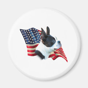 Boston Terrier Flag Magnet