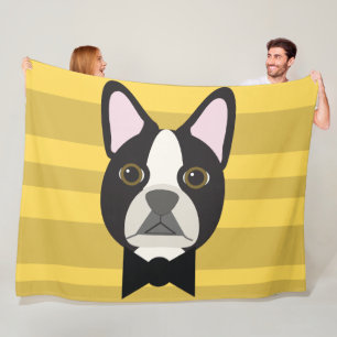 Boston Terrier Fleecedecke