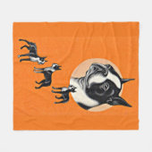 Boston Terrier Fleecedecke (Vorderseite (Horizontal))