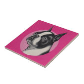 Boston Terrier Fliese (Seite)