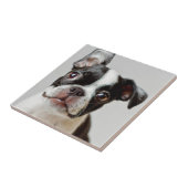 Boston Terrier Fliese (Seite)