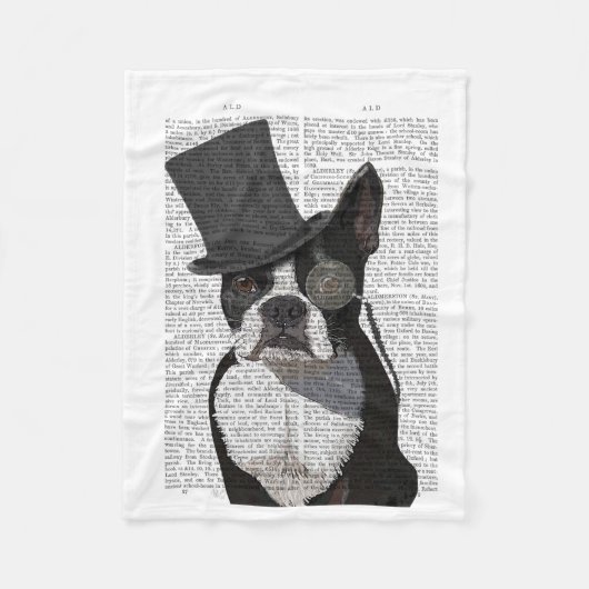 Boston Terrier, Formal Hound und Hat Fleecedecke (Vorderseite)
