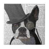 Boston Terrier, Formal Hound und Hat Fliese (Vorderseite)