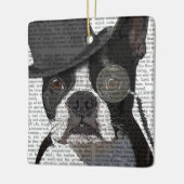 Boston Terrier, Formal Hound und Hat Keramikornament (Links)