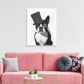 Boston Terrier, Formal Hound und Hat Leinwanddruck (Insitu (Wohnzimmer))