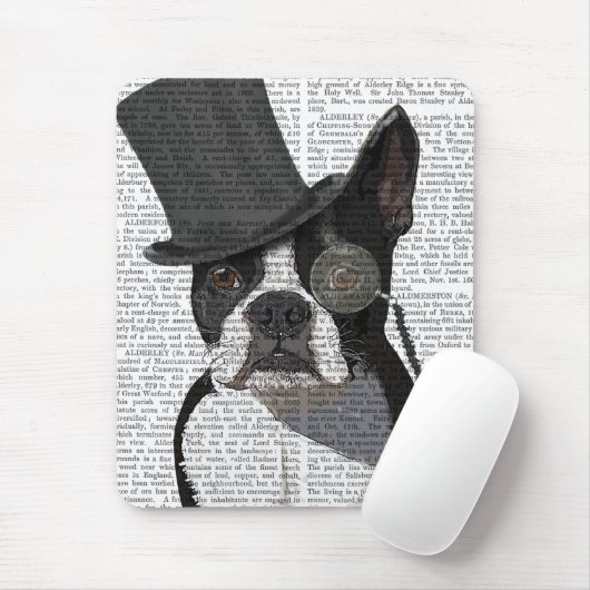 Boston Terrier, Formal Hound und Hat Mousepad (Mit Mouse)