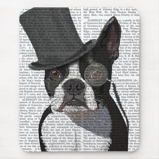 Boston Terrier, Formal Hound und Hat Mousepad (Vorne)