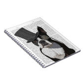 Boston Terrier, Formal Hound und Hat Notizblock (Rechte Seite)