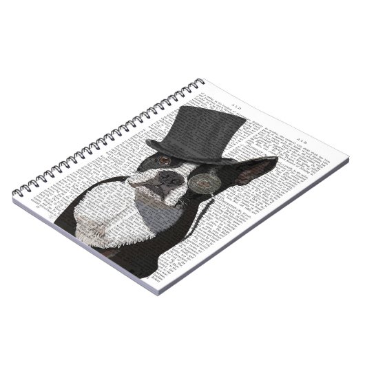 Boston Terrier, Formal Hound und Hat Notizblock (Linke Seite)