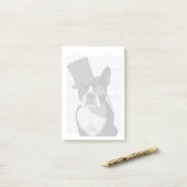 Boston Terrier, Formal Hound und Hat Post-it Klebezettel (Auf Schreibtisch)