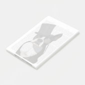Boston Terrier, Formal Hound und Hat Post-it Klebezettel (angewinkelt)